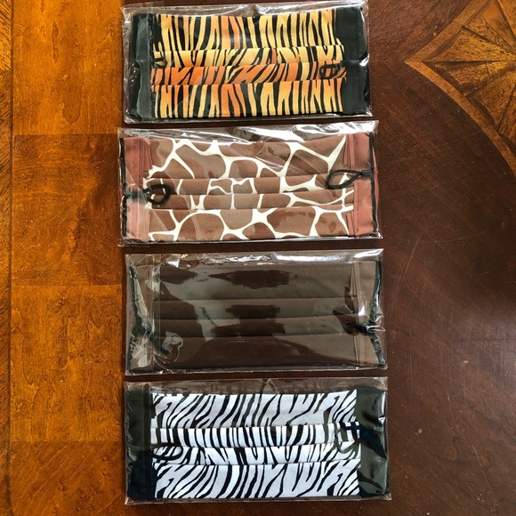 ANIMAL PRINT 100% Cotton Face Mask O/S - Picture 2 of 5